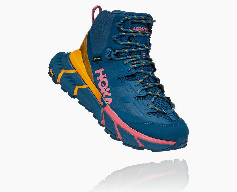 Hoka One One Tennine Hike Gore-Tex - Women Hiking Boots - Blue,Australia IGD-035642